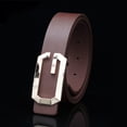 thumbnail image 2 of ibiyuan Womens Belts For Dress Womens Leather Belt for Jeans G Buckle Dress Pants Ladies Adjustable No Holes Belt with Automatic Sliding Buckle, 2 of 3