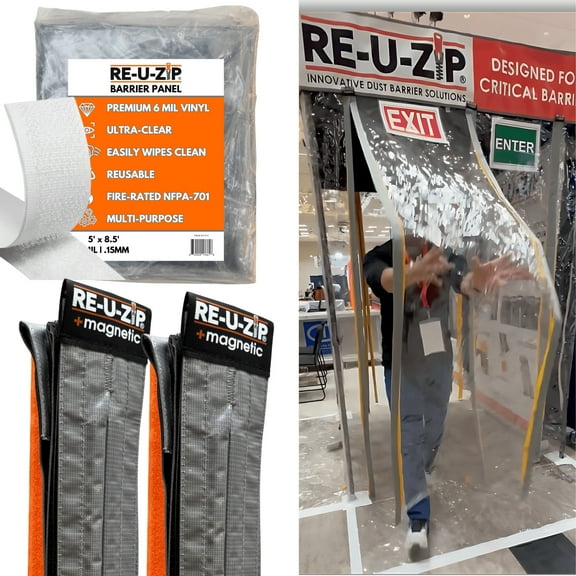 RE-U-ZIP® Ultra-Clear Magnetic Flap Door Kit