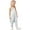 Blanc, variante sur Combinaison Élégante pour Filles avec Imprimé Intégral Tissu Extensible Doux Tenue de Jeu Quotidienne pour Tout-Petits