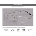 thumbnail image 5 of Ultra Light Memory Titanium Alloy Rimless Flexible Reading Glasses Gold Slim Reader, 5 of 7