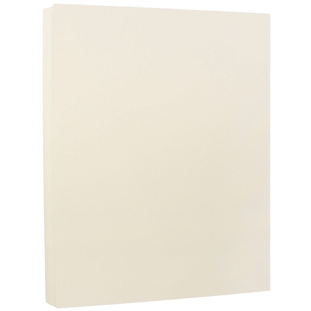 JAM Strathmore 24lb Paper, 8.5 x 11, Ivory Laid, 100 Sheets/Pack