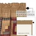 thumbnail image 5 of VHC Brands Millsboro Window Curtain, Valance Log Cabin Block Border, Tan, 16x72, 5 of 5