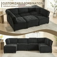 thumbnail image 5 of Villeston U-Shaped Sectional Sofa for Living Room, 4 Seat Sofa Couch with Double Chaise,Black, 5 of 9