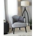 thumbnail image 3 of LumiSource Black Wood, Grey Fabric Ahoy Accent Chair, 3 of 4