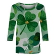 thumbnail image 5 of Craaazy St Patricks Day Tops for Women Green Theme Holiday Shirts Gifts, 5 of 8