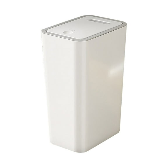 Cozeii ​​2.2 Gallon Plastic Trash Can With Lid, Slim Household Garbage Bins for Kitchen Bathroom, Lightweight High-End Feel, Large Capacity Waste Basket, Easy Clean, Small Space Friendly