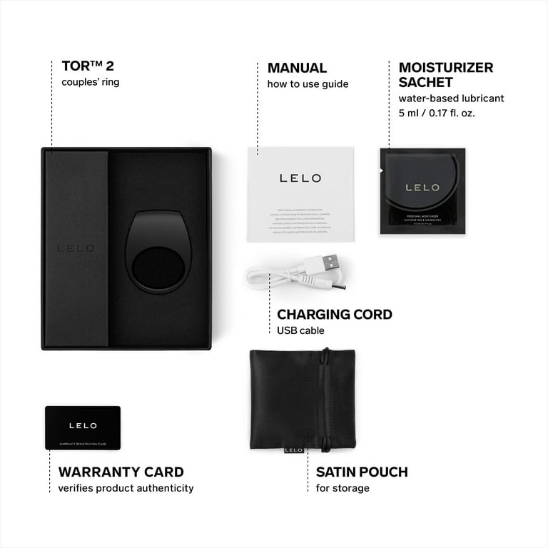 LELO Tor 2, Black - Premium Silicone Vibrating Couples Ring with 6  Patterns, Water Resistant, Rechargeable - Walmart.com