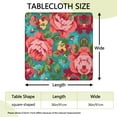 thumbnail image 2 of Waterproof Floral Square Tablecloth with Elastic Edge Design, High-Quality Polyester with Waterproof Finish Ideal for 36x36 Inch Square Tables, Brightens Up Any Dining or Patio Tab, 2 of 6
