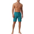 thumbnail image 2 of Ropa de playa casual ligera para hombres INSPIRE CHIC, pantalones cortos de tabla de frente plano de verano 32 verde, 2 of 5