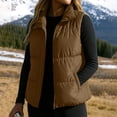 thumbnail image 4 of Abomasnow Women's Puffer Vest Lightweight Stand Collar Sleeveless Winter Warm Zip Up Padded Outerwear Jackets with Pockets S-XXL, 4 of 6