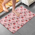 thumbnail image 4 of Pink Cow Strawberry Scarf Pattern Bathroom Rugs Mat,Non Slip Microfiber Bathroom Rug,Rubber Backing,Soft Bathroom Mats for Bathroom Floor,Tub and Shower,20x32in(50x80cm), 4 of 5