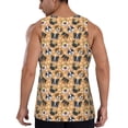 thumbnail image 3 of Fotbe Cute Dogs Head Pattern Men's Quick Dry Workout Tank Top Gym Muscle Tee Fitness Bodybuilding Sleeveless T Shirt Breathable Workout Shirt-Medium, 3 of 9