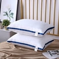 thumbnail image 3 of Shatex Bed Pillows for Sleeping 2 Pack Bed Pillow with Blue Edge,Firm,Queen, 3 of 5