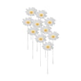 thumbnail image 1 of 10 piezas de estacas de flores de margarita, estacas de flores de planta, decoración artística de patio de margaritas, estacas de jardín decorativas, 1 of 5