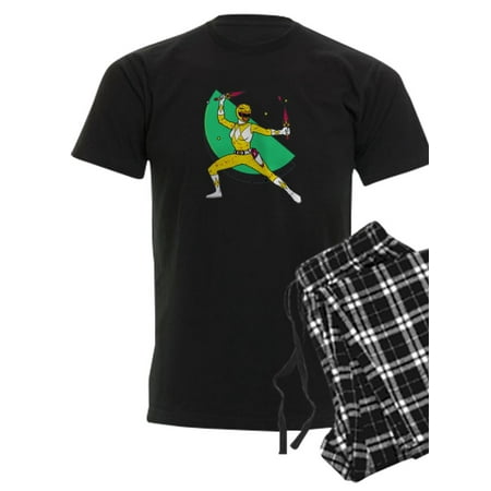

CafePress - Power Rangers Yellow Ranger With Da - Men s Dark Pajamas