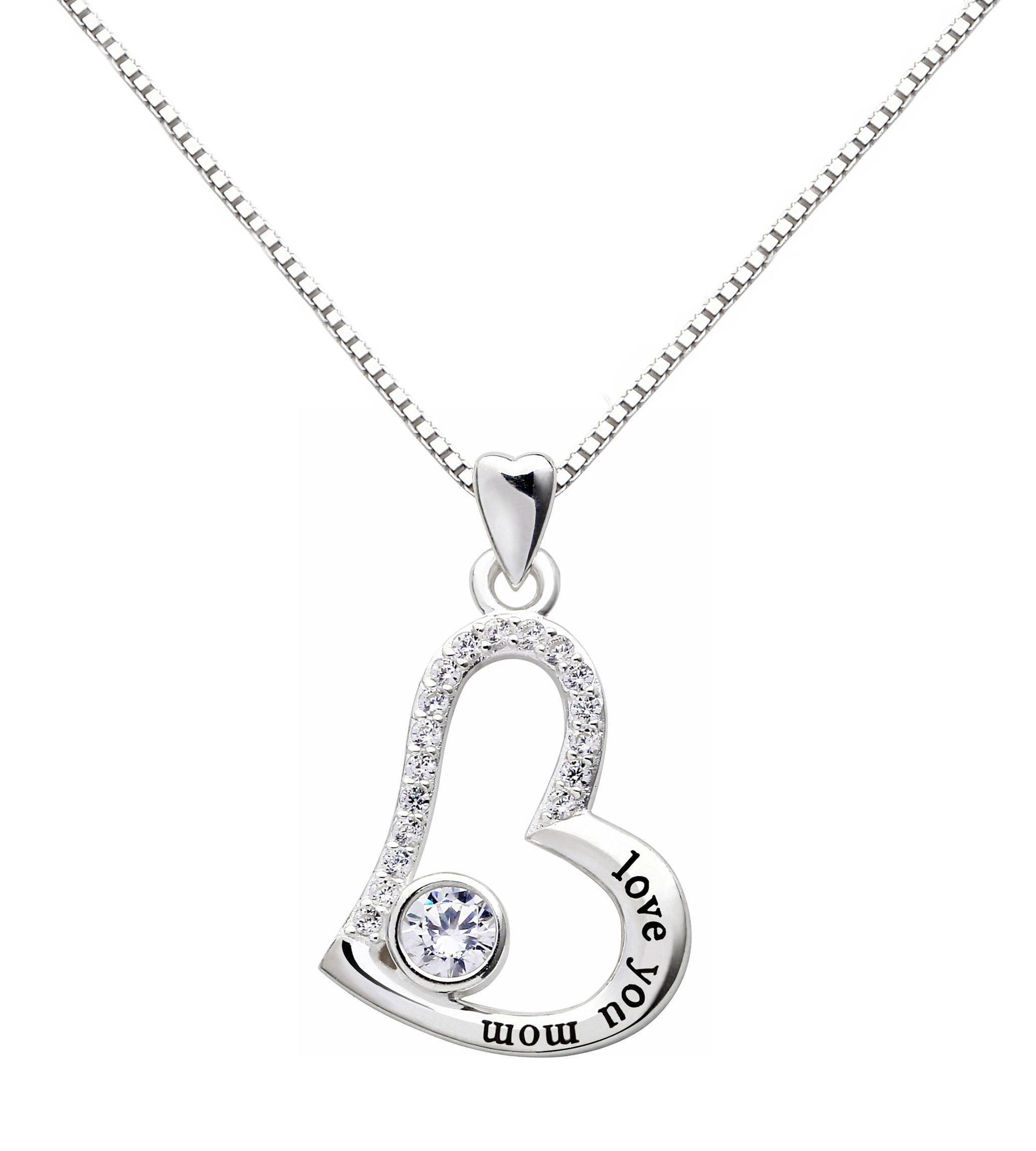 mom heart necklace walmart