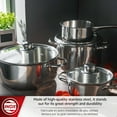 thumbnail image 2 of Magefesa Dux 7-Piece Stainless Steel Cookware Set, Satin Finish, 2 of 5