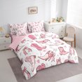 thumbnail image 4 of Manfei Southwestern Cowgirl 7-Piece Bedding Comforter Set,Western Chic Boots King Bedding Sets,Pink Bowtie Bow Knot Bed Sheets For Girl Kids,Ultra Soft Home Decor Reversible, 4 of 9