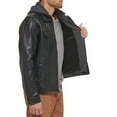 thumbnail image 3 of Men's Levi's® Faux Leather Hooded Trucker Jacket Color: Black Size: XXL, 3 of 4