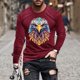 thumbnail image 1 of Blusas y camisas de manga larga con cuello redondo para hombre, blusa de manga larga con cuello redondo y estampado de moda para hombre, blusa de poliéster para hombre, 1 of 5