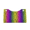 thumbnail image 4 of Lsque Animal Paw Rainbow Printed Long Tissue Box Cover Holder, Facial Paper Organizer Dispenser,Triangle with Bottom Belt, PVC Leather Decorative Organizer, 4 of 9