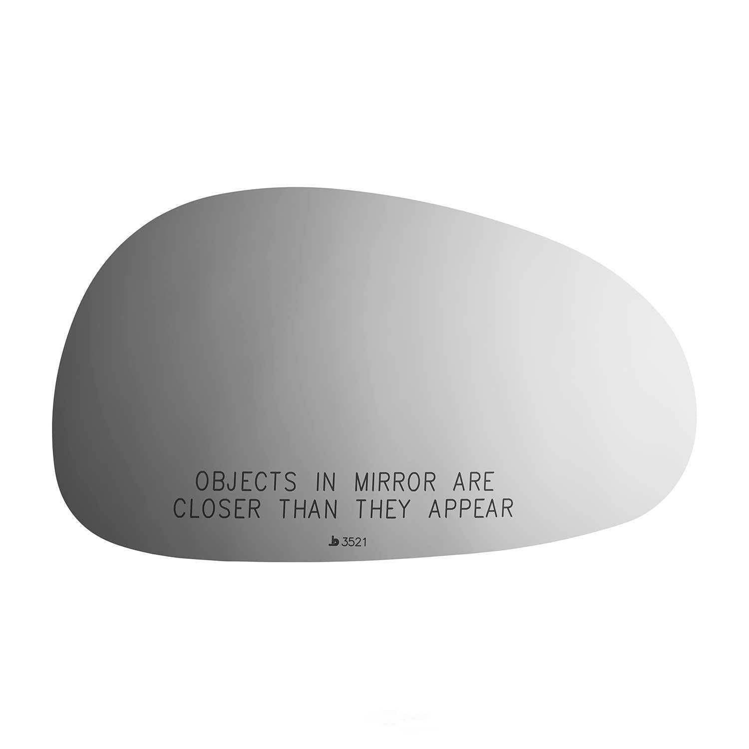 Burco Side View Mirror Replacement Glass - Clear Glass - 3521