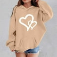 thumbnail image 2 of XAOFW Kids Hoodies Girls Boys Cute Love Heart Printing Sweatshirts Long Sleeve Hood Comfortable Trendy Breathable Club Party Tops, 2 of 4