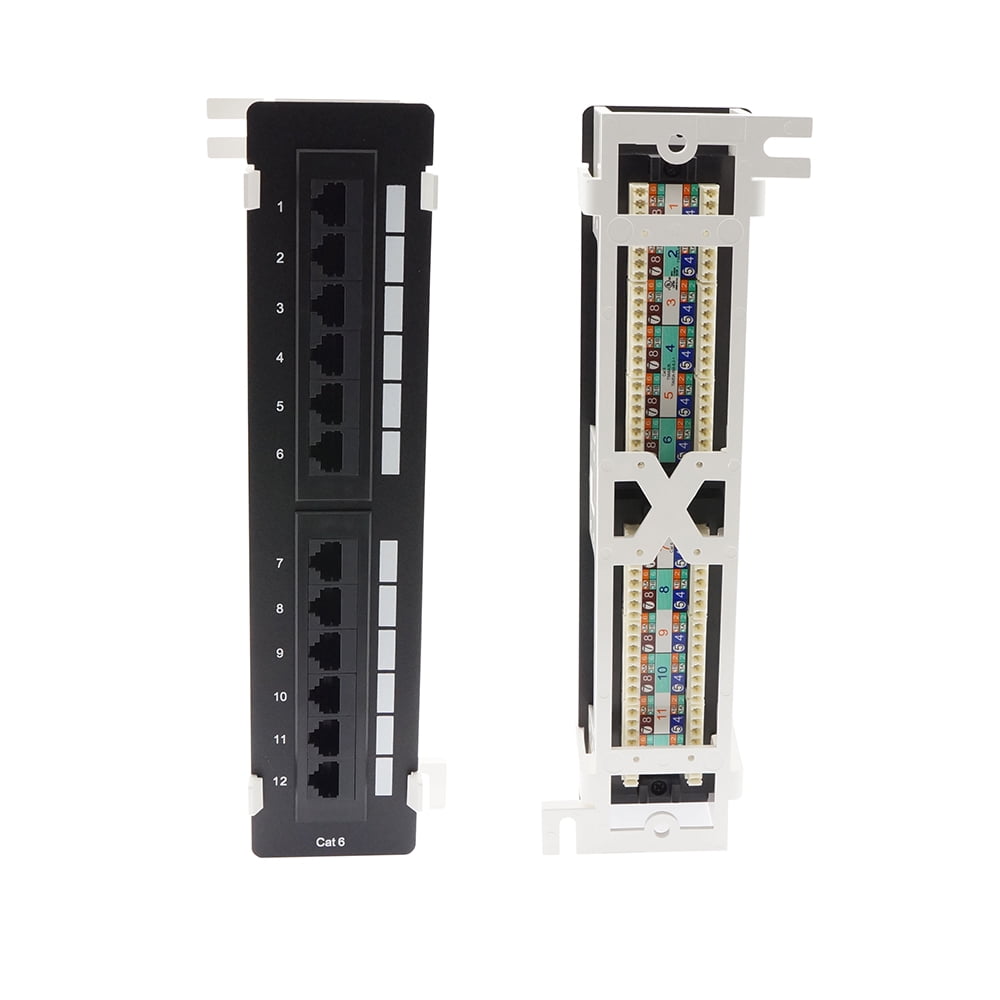 ACCL Cat.6 110 Type Patch Panel 12Port Vertical w/Bracket, 2