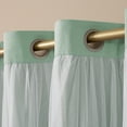 thumbnail image 5 of TOWN & COUNTRY LUXE Talia Double Layer Indoor Curtains, Sheer and Room Darkening Blackout, Grommet Top, Energy Efficient, 2-Pack Set, 52"x63", Aqua, 5 of 6