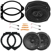 2x JBL Stage3 968MF 6x9" 640 Watt Max Power 3-Way Car Audio Speakers w/Adapters, 2x JBL Stage3 68CF 6.5" 760W Max 2-Way Component Automotive Speakers w/Adapters, Speaker Wire Harness, Pry Tool Set