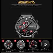 Findtime Watches for Men, Business Dress Mens Watches Chronograph Analog Quartz Watch Luminous Date Luxury Casual Wrist Watch