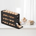 thumbnail image 4 of Xihbxyly Ofertas Relampago Organizadores de Huevos para Refrigerantes de 4 Nives y Ruedas Automáticas, Dispensarios de Huevos En Ahorra Espacio, Estante para 30 Huevos, Dispensarios de Huevos En Gran, 4 of 5