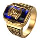 thumbnail image 4 of Anillo punky Hugo de acero inoxidable Tono Dorado vintage, 4 of 6