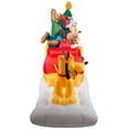 thumbnail image 2 of Gemmy Animated Christmas Airblown Inflatable Mickey and Friends Sleigh Scene Disney, 6 ft Tall, 2 of 3