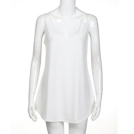 

Cathalem Camisole with Bra Women Tank Blouse Neck Backless Clothes V Tops Sleeveless Casual Women Women s Blouse Workout Set Vest White Small