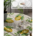 thumbnail image 3 of Farm Watercolor Lemon Fruit Flower Fitted Tablecloth for 45-54in Round Tables,Waterproof Table Cover,Seamless Leaves Floral on Linen Elastic Edge Table Cloths for Dining Kitchen Holiday Party Decor, 3 of 6