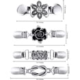 thumbnail image 3 of 4 piezas vintage suéter bufanda clips retro cárdigan collar clips camisa broche clips para mujeres niñas desgaste, 4 estilos Xemadio WMZL-1730-1, 3 of 7
