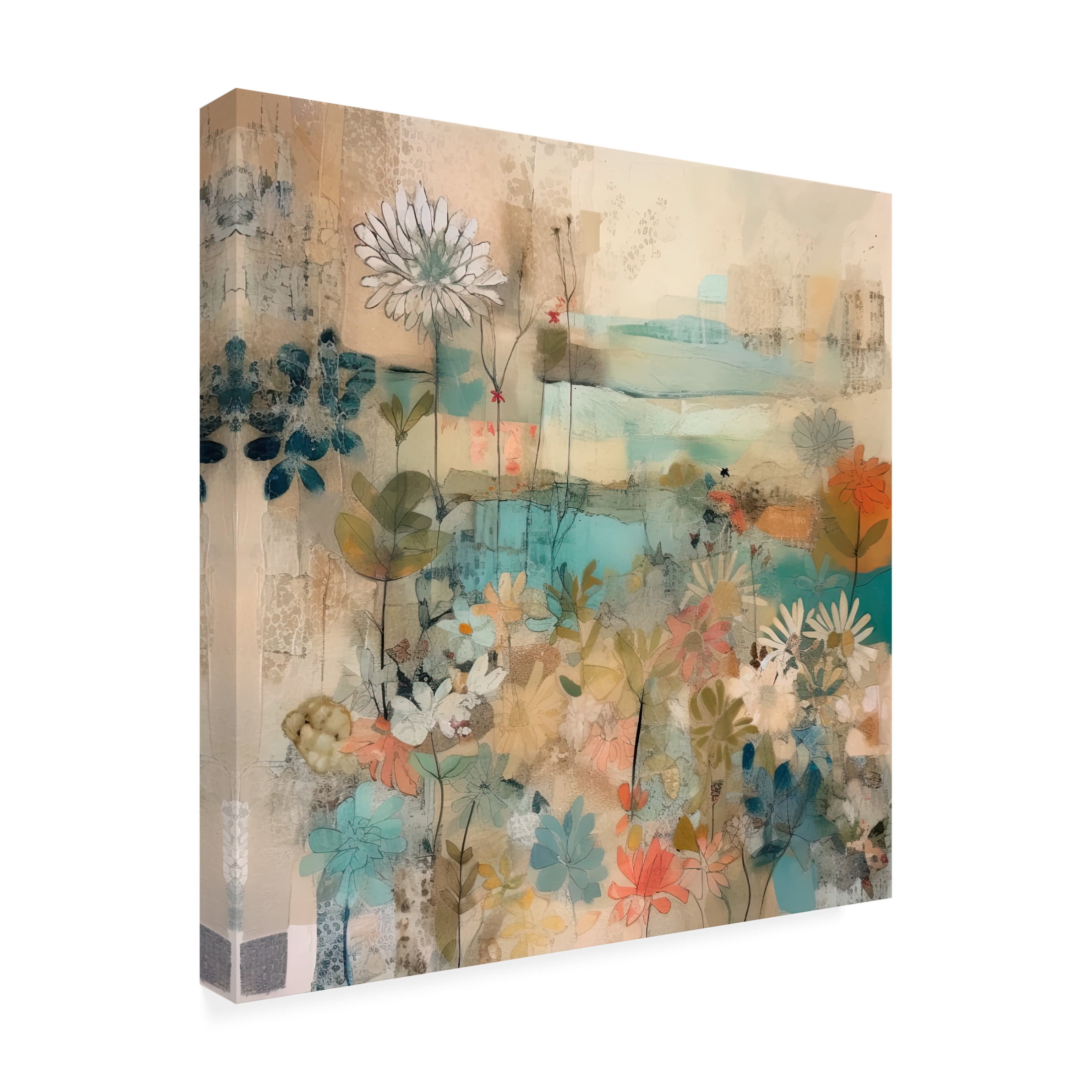 Canvas Wall Art - Sasha 'Last Time I Saw You I' Wall Art for Living Room, Bedroom, or Office Décor by Trademark Fine Art - 18 x 18 Inches