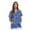Happy Hannukah, variant on Women's V-Neck Printed Scrub Top (Happy Halloween, Large)