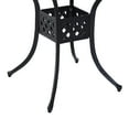 Outsunny 36" x 36" Square Metal Patio Bistro Table with Umbrella Hole
