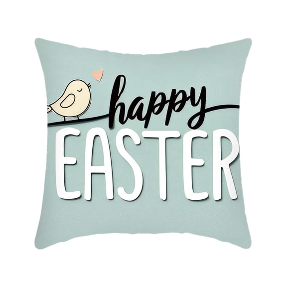 Rirozkan Spring Easter Pillow Cover, Home Decor Cushion Case with Concealed Zipper, Flannel Fabric Pastel Print, Standard Pillow Sham, for Sofa Bed Couch Decorations, B