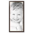 thumbnail image 2 of ArtToFrames 17" x 37" Mahogany and Gold Slope Picture Frame, 17x37 inch Brown MDF Poster Frame (WOM-4447), 2 of 8