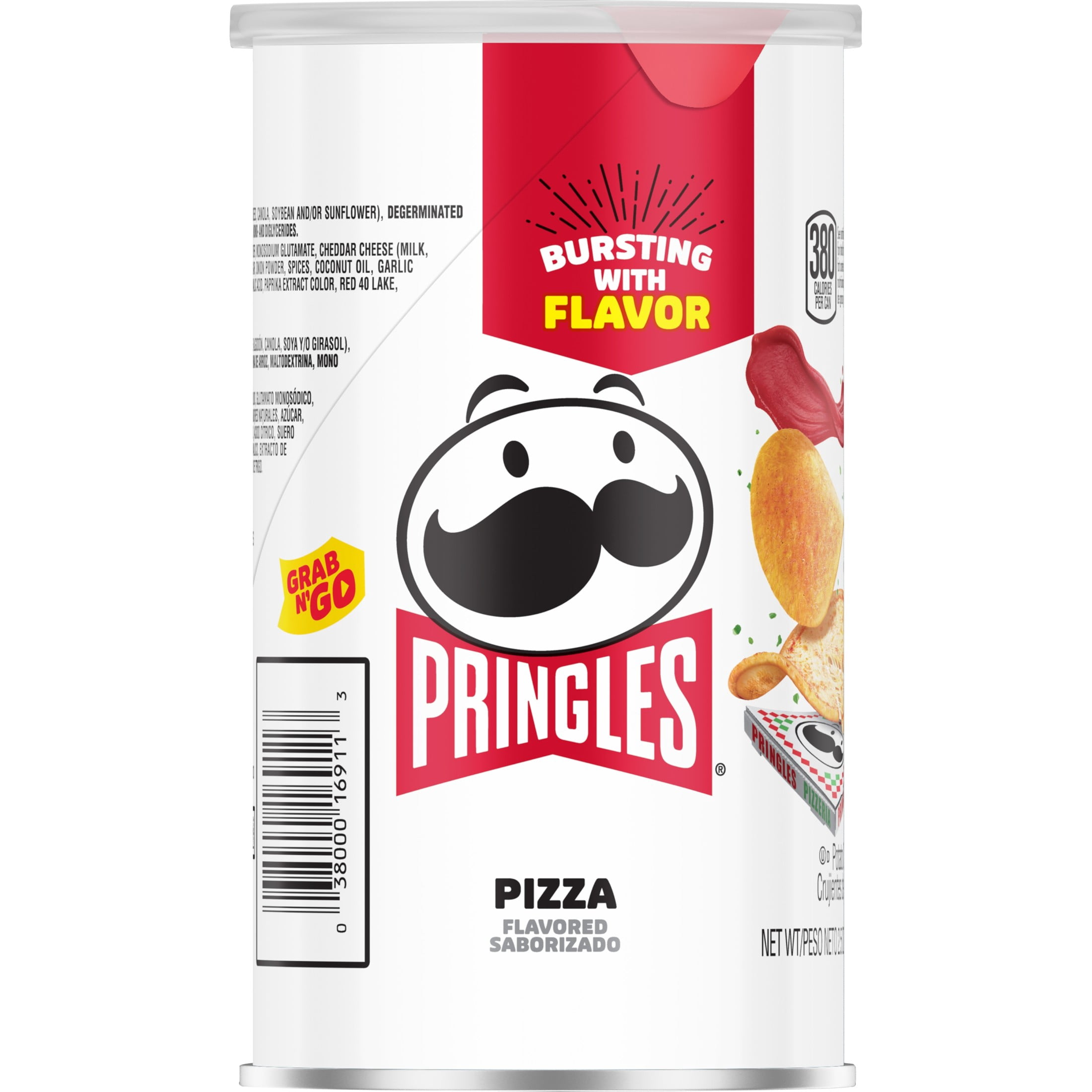 (6 pack) Pringles Potato Crisps Chips, Lunch Snacks, Office and Kids Snacks, Grab N' Go Snack, 2.5oz Can (1 Can)