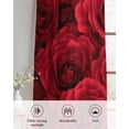 thumbnail image 6 of Red Roses Sheer Curtains 84 Inch Length 2 Panels Set for Living Room/Bedroom, Valentine's Day Flowers Floral Vintage Kitchen Curtains Grommet Semi-Sheer Curtains Drapes Window Treatments 52"x84"x2, 6 of 7