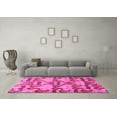 thumbnail image 3 of Ahgly Company Indoor Round Abstract Pink Modern Area Rugs, 6' Round, 3 of 4