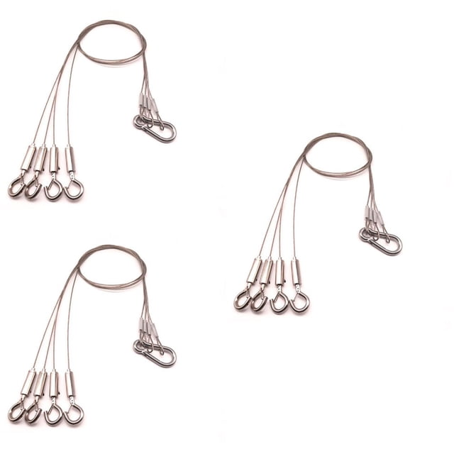 LOVEVER Set of 3 Suspension Cable Grow Light Chain Lightbox Jucers Machine Hook Sign Hanging Wire