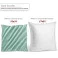 thumbnail image 3 of Nestl Velvet Throw Pillow Covers Solid Square Soft Decorative Pillow Cover for Sofa, 18" x 18", Mint, Pack of 2, 3 of 8