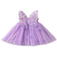 thumbnail image 1 of Robe de Fête pour Bébé Fille Robe Sans Manches Papillon Ligne A Princesse, 1 of 8