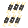 thumbnail image 1 of Unique Bargains 6pcs 80A Gold Tone Plated ANL Fuse Universal Fit for Inverter Car Vehicle Truck Audio, 1 of 6