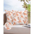 thumbnail image 6 of Pack of 2 Outdoor Pillow Covers, Orange Plant and Fruits Texture Waterproof Square Throw Pillowcase Cushion Decorative Pillow Covers for Couch Patio Tent, 24x24 in, 6 of 6